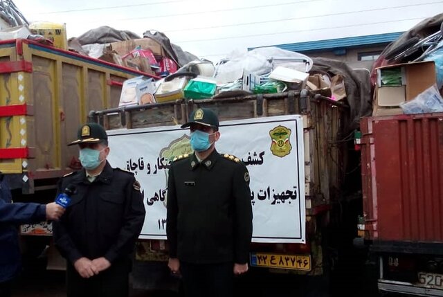فرمانده انتظامی گیلان خبر داد : کشف بیش از ۹۱۴ هزار عدد کالای پزشکی و بهداشتی احتکاری در رشت