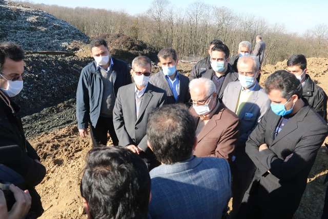 بازدید مسئولان کشوری و استانی از ساماندهی مرکز دفن زباله لاهیجان