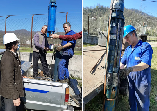 رفع ضعف فشار آب شرب روستای آبرود شهرستان فومن