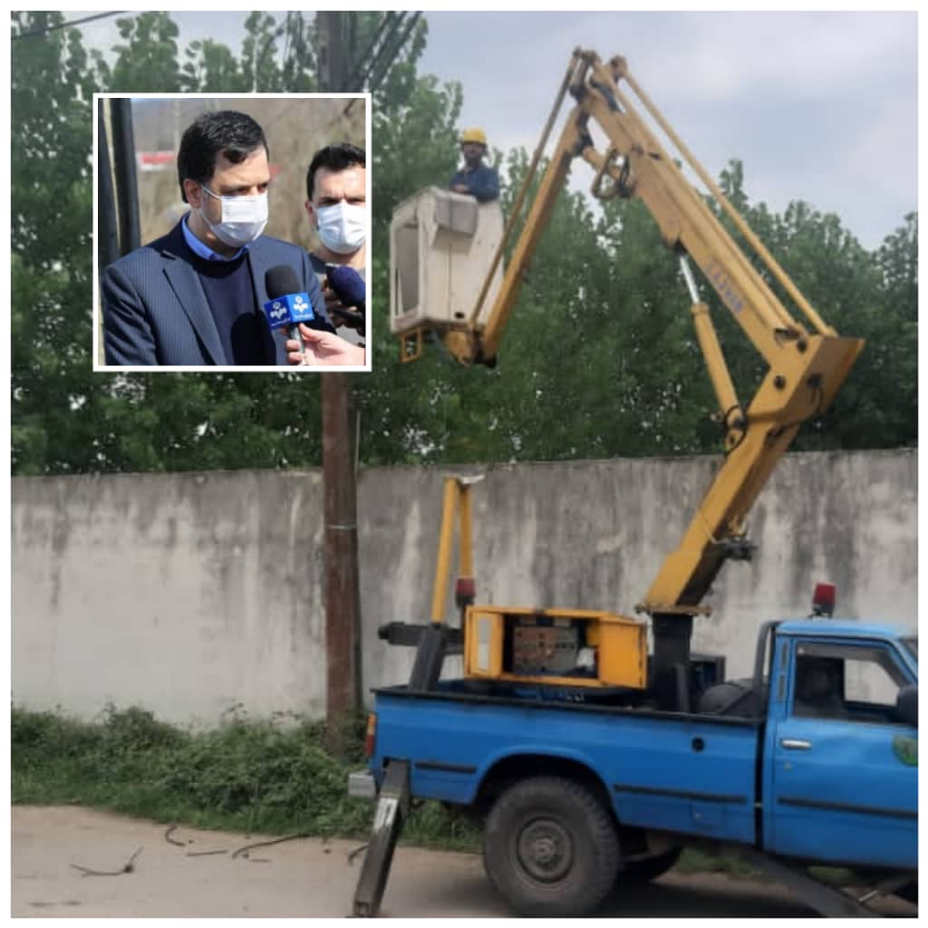 ادامه اجرای طرح جهادی تبدیل شبكه فرسوده سیمی به كابل خودنگهدار در شهرستان خمام