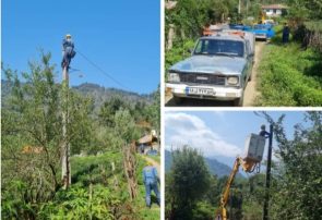 برخورداری ساكنین دو روستای كم برخوردار فومن از طرح جهادی احداث كابل خودنگهدار