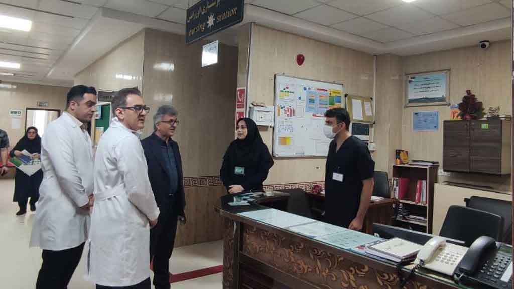 بازدید رئیس دانشگاه علوم پزشکی گیلان از بیمارستان حضرت ولیعصر (عج) نیروی دریایی رشت
