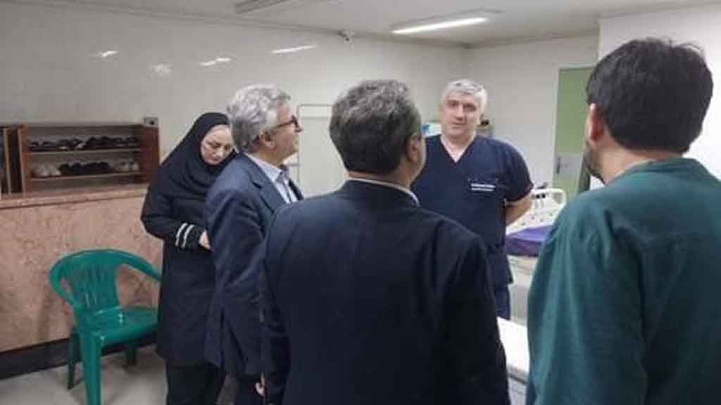 بازدید شبانه رئیس دانشگاه علوم پزشکی گیلان از بیمارستان شهید بهشتی انزلی