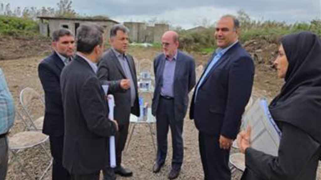 بازدید مسئولان ارشد استانی و شهرستانی از محل احداث تصفیه خانه بهداشتی فاضلاب شهر لنگرود