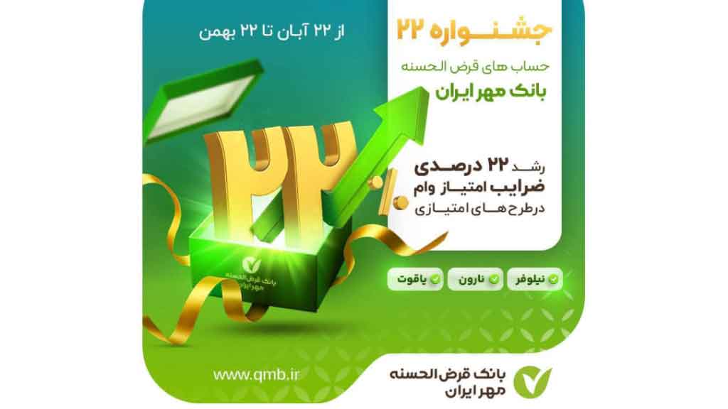 جشنواره 22 بانک قرض الحسنه مهر ایران