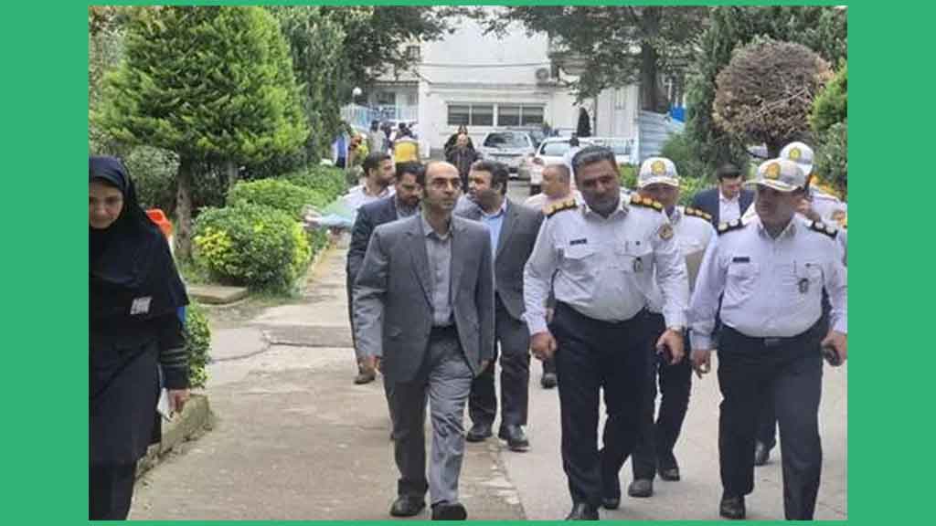 اهدای کلاه ایمنی به مصدومان ترافیکی در بیمارستان پورسینا رشت